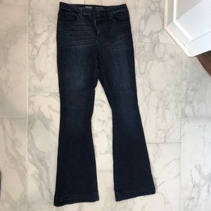 Bell-Bottom Dark Denim Jeans